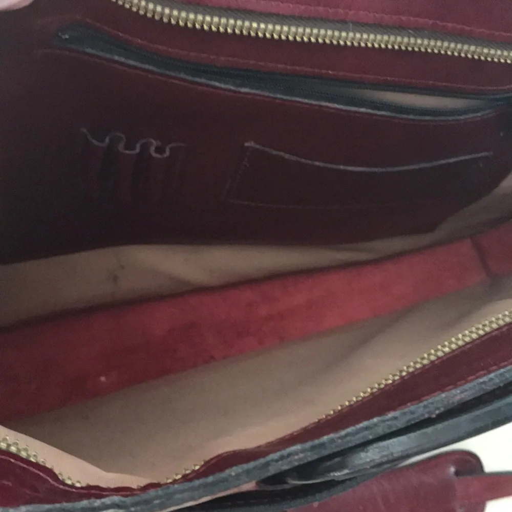 Vintage 90’s burgundy leather laptop bag